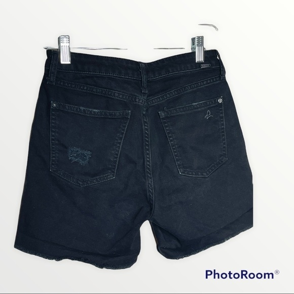 DL1961 x REVOLVE Monet Ultra High Rise Distressed Cutoff Black Denim Shorts, 25 - Picture 5 of 11